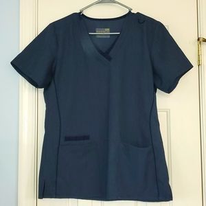 Matrix by Maven Heathered Blue Medium scrub set